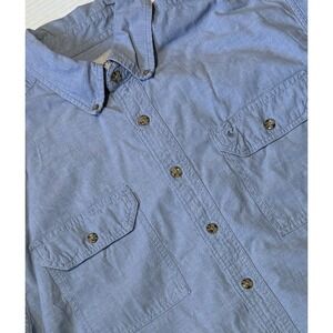 CARHARTT - Men's Relaxed Fit Blue Short Sleeve Shirt -  Size Large Tall